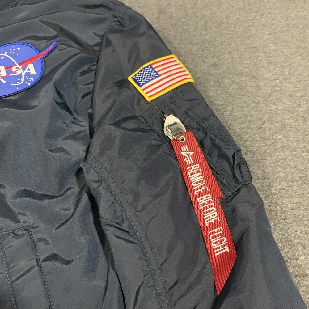 NEW Alpha Industries REVERSIBLE II MA-1 TT NASA Jacket Stars - Size XXL/2XL